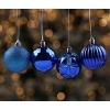Christmas balls 48 pcs, blue 48726