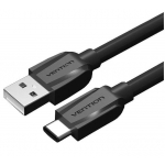კაბელი Vention VAS-A46-B200 USB2.0 A Male to Type-C Male Cable 2M Black 9176