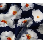 სალსას ლურჯი ქსოვილი თეთრი ყვავილებით 1მ 25313