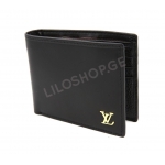 ტყავის საფულე "Louis Vuitton" შავი 25479