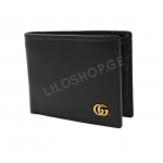 Leather Wallet "GUCCI" Black 25481