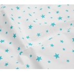 Cotton cloth - white shabby blue stars 1 m 25982
