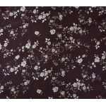 ბამბუკის ქსოვილი - ყავისფერი თეთრი ყვავილებით 1 26030