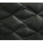Artificial leather - with black bricks 1 m 26784