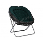Folding chair with dark green soft surface 27844
