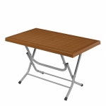 პლასტმასის მაგიდა ლითონის ფეხებით CT050 ყავისფერი ზომა: 120X70cm 29915