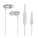 ყურსასმენი Hoco M59 Magnificent universal earphones with mic Silver 34907