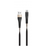 კაბელი Hoco U39 Slender charging data cable for Micro Gold＆black 34946