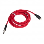 კაბელი Hoco X21 Plus Silicone charging cable for Lightning Black ＆red 34999