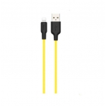 კაბელი Hoco X21 Plus Silicone charging cable for Lightning Black＆yellow 35003