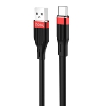 კაბელი Hoco U72 Forest Silicone charging cable for Type-C Black 36305