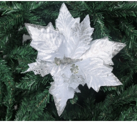 New Year tree flower ,silver 45817