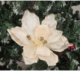 New Year tree flower ,beige 45727