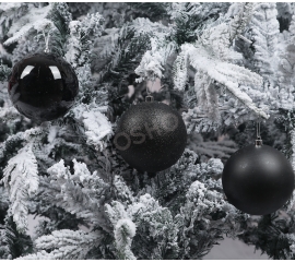 Christmas balls 6 pcs ,black 45712