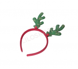 Christmas hair band ,green horns 45783