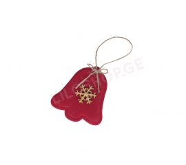 Christmas tree decoration , red bells 45796
