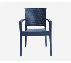 Plastic garden chair , blue 46736