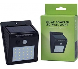 Solar Powered LED Wall Light, Motion PIR Sensor and CDS Night Sensor - 20 LED 47324