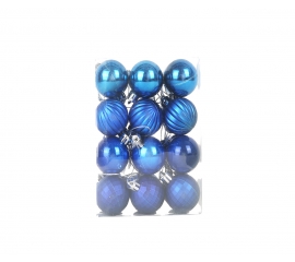 Christmas balls 24 pcs, silver   46107