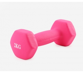 Dumbbell neoprene 2.0 kg pink (1 piece) 48877