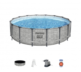 Frame pool with ladder, filter and cover Bestway 5619E 488x122 cm 48827