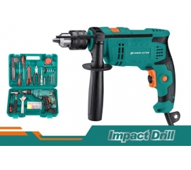 Electric drill with tools set POWER ACTION ID750-B 49847