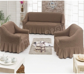 Upholstered furniture cover - triple brown 32835