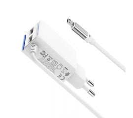 დამტენი Borofone BA37A Speedy dual port charger set (Micro) (EU) - White [CLONE] [CLONE] [CLONE] 34745