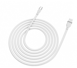 კაბელი Hoco U72 Forest Silicone charging cable for Type-C White 36306