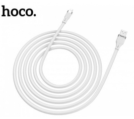 კაბელი Hoco U72 Forest Silicone charging cable for Lightning White 36302