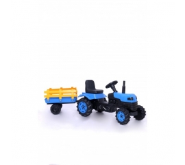 Pedal tractor K KIDS BLUE 200 with trailer 41885