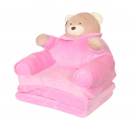 რბილი საბავშვო გასაშლელი სავარძელი ვარდისფერი "Teddy" 44126