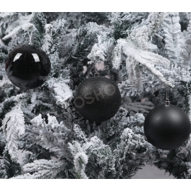 Christmas balls 6 pcs ,black 45712