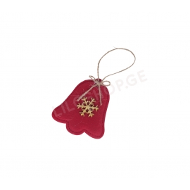 Christmas tree decoration , red bells 45796