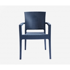 Plastic garden chair , blue 46736