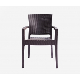 Plastic garden chair , brown 46737