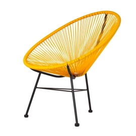 სკამი მეტალის, მოწნული ყვითელი 49095