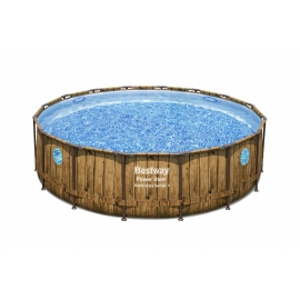 Frame pool with filter, ladder and cover Bestway 56725 488x122 cm with wave lounge 43533 191x107 cm 49861