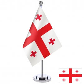 Georgian flag with metal standing 49805
