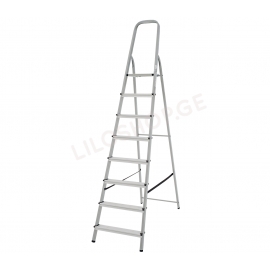 Ladder with metal aluminum steps 1130108 32945