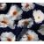Salsa blue cloth with white flowers 1 m 25313