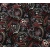 ქსოვილი კრეპი - შავი შინდისფერი ჩანართებით 1მ 27002
