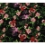 ქსოვილი კრეპი - შავი ყვავილებით 1მ 27007