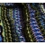 შტაპელის ქსოვილი - ლურჯი და ყვითელი ჩანართებით 1მ 27031