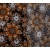 შტაპელის ქსოვილი - ყავისფერი ყვავილებით 1მ 27034