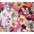 შტაპელის ქსოვილი - ვარდისფერი ყვავილებით 1მ 27042