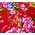 შტაპელის ქსოვილი - წითელი ფერადი ყვავილებით 1მ 27046