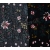 შტაპელის ქსოვილი - შავი ფერადი ყვავილებით 1მ 27048