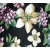 შიფონი  Bubble ქსოვილი - შავი ფერადი ყვავილებით 1მ 28886