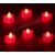 გულის ფორმის სანთლები ელემენტზე წითელი ფერის 6 ცალი 35215